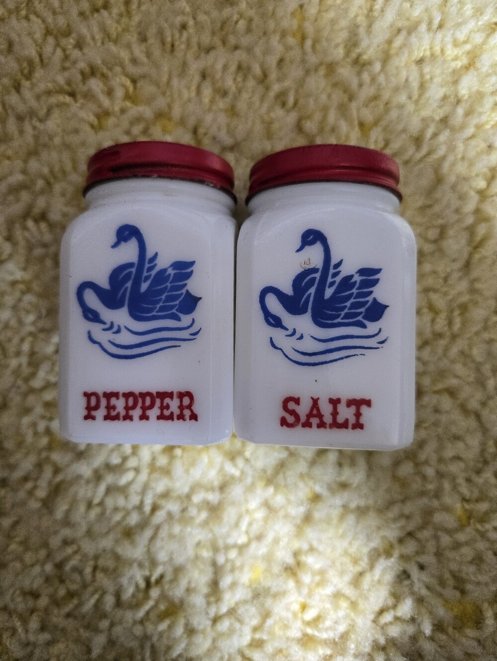 Vintage McKee Swan Salt and Pepper Shakers